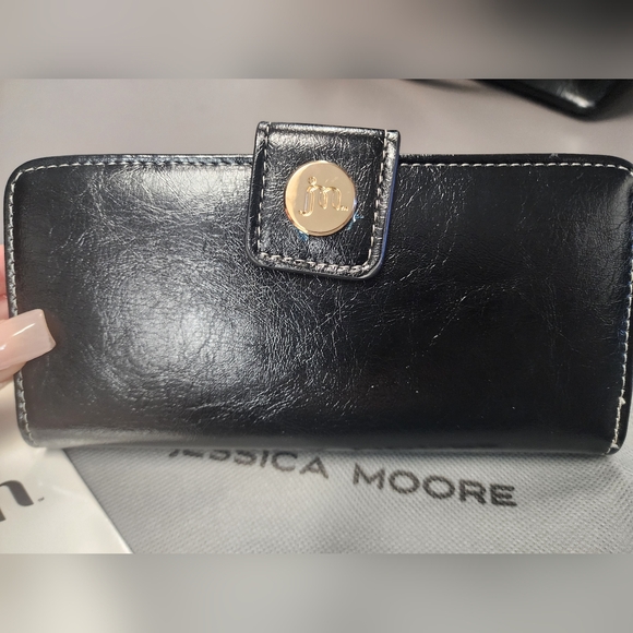 NWT Jessica Moore Textured Wallet w/Dustbag - Picture 2 of 7
